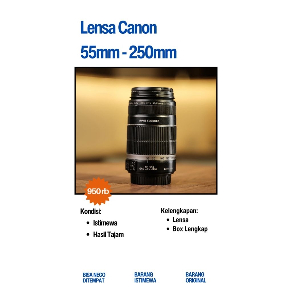 Lensa Canon 55mm - 250mm