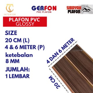PLAFON PVC 4 Meter Dan 6 Meter Perlembar MURAH MOTIF GLOSSY PANJANG 6 METER WAJIB DI POTONG AWET BER