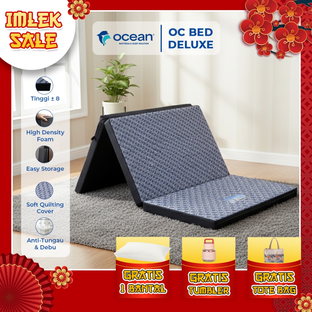 OCEAN SPRINGBED - KASUR LIPAT 3 / KASUR BUSA / KASUR PORTABLE BUSA SUPER OC BED DELUXE