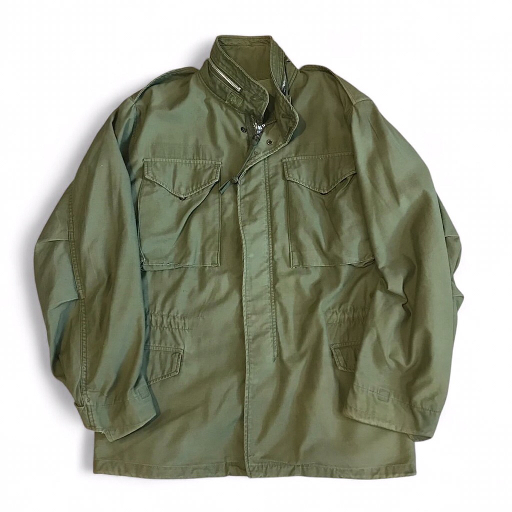 Vintage Nato alpha Industries m65 Green parka us army M65 green field Jacket Size Large reguler Pxl 