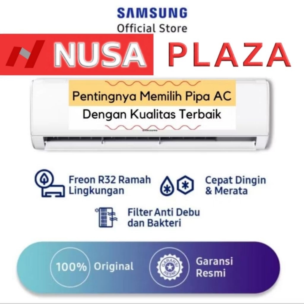 AC 1 PK NEW 2023 FREON R32 SAMSUNG AR09BGHQASIN (KHUSUS MEDAN)