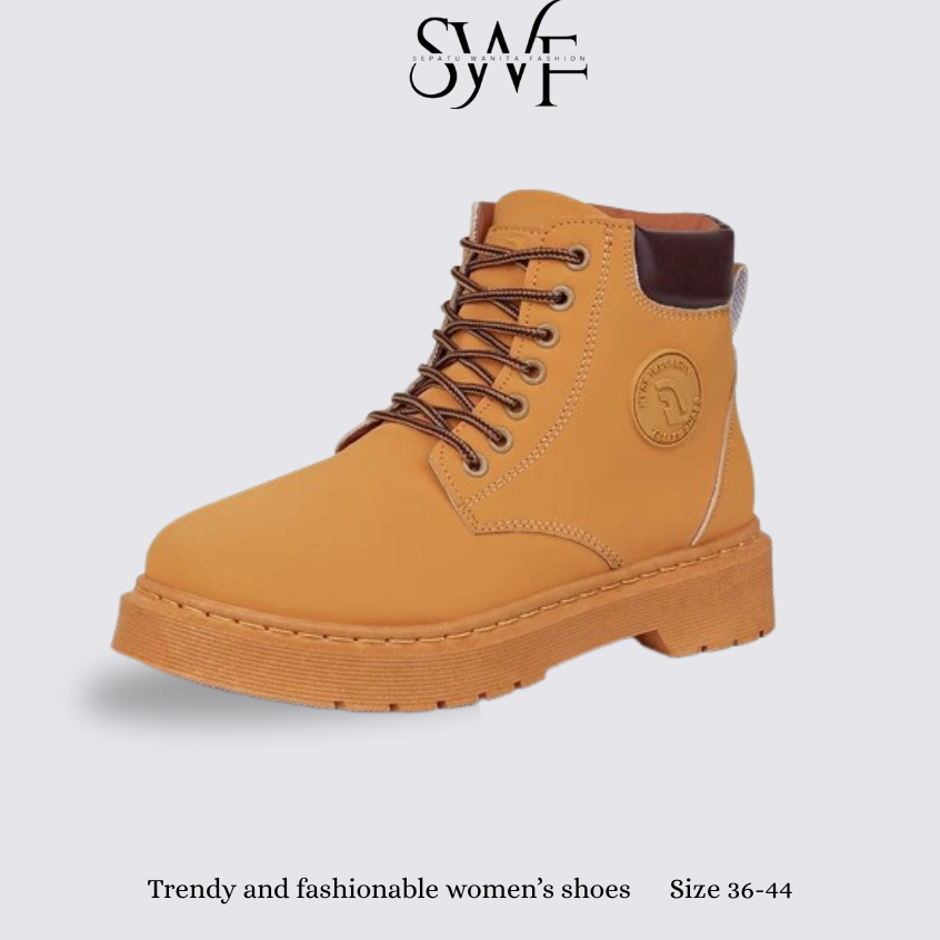 JP-042  Sepatu Boots Wanita / Pria Flat Korea Import Premium Quality