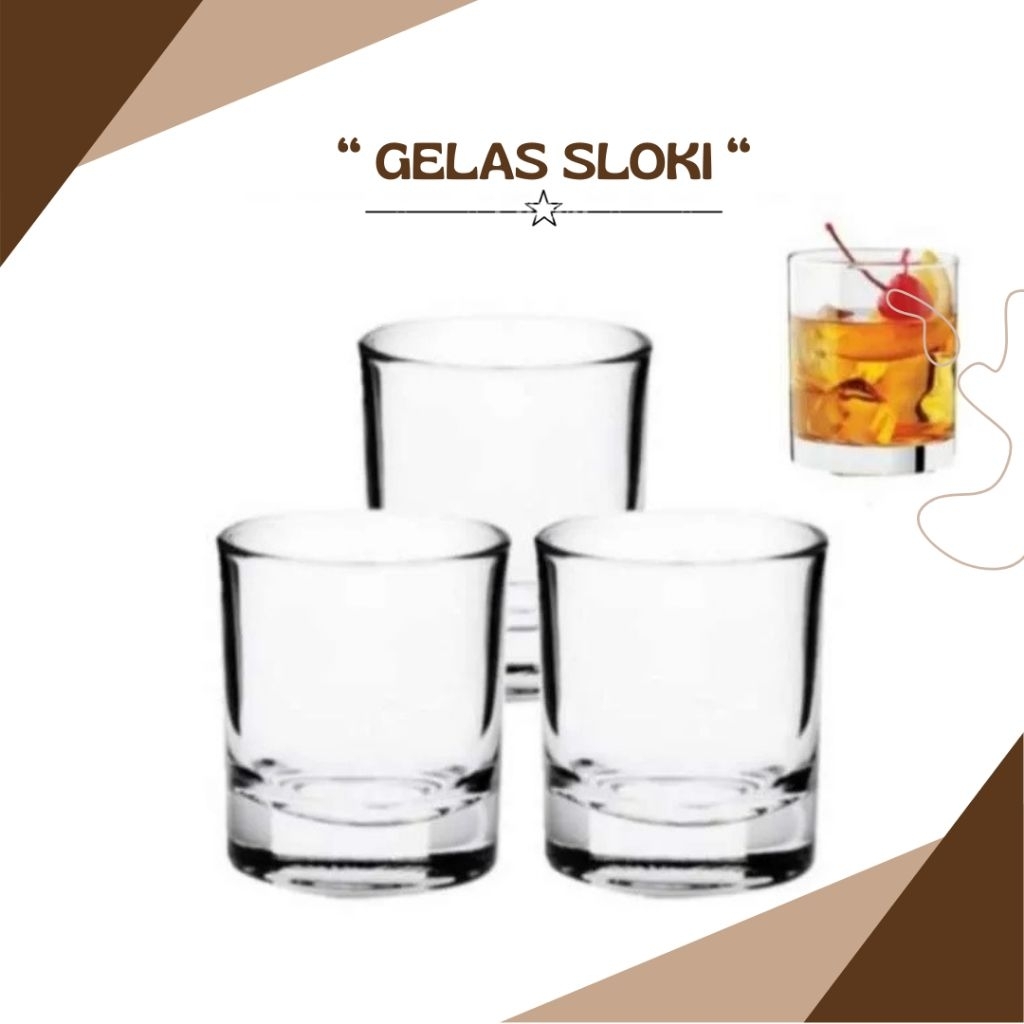 Gelas Sloki Gelas Kaca