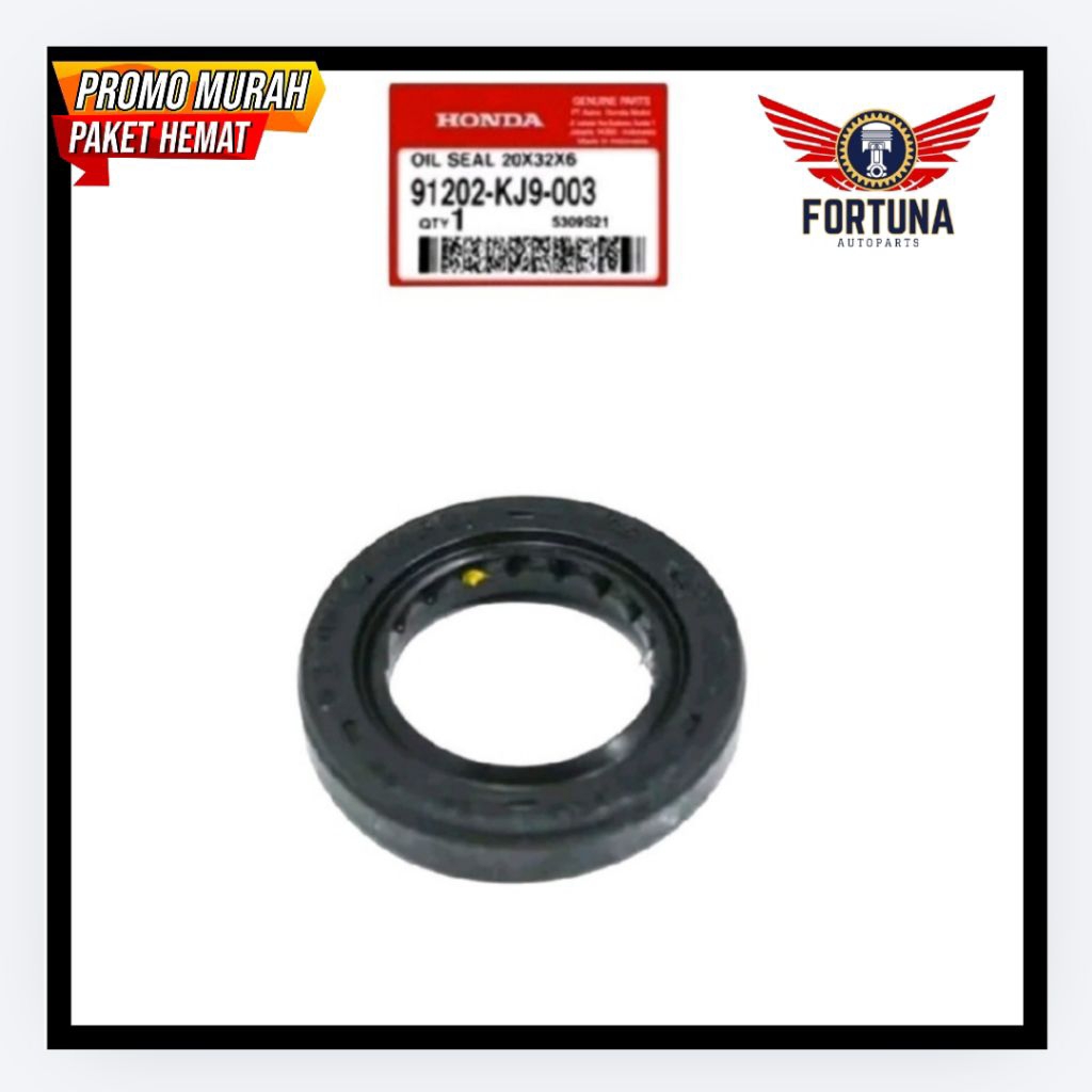 [Bisa COD] SIL SEAL AS PULY 91202-KJ9-003 HGP 100% ORI OIL SEAL 20X32X6 GARDAN CVT BELAKANG BEAT VAR