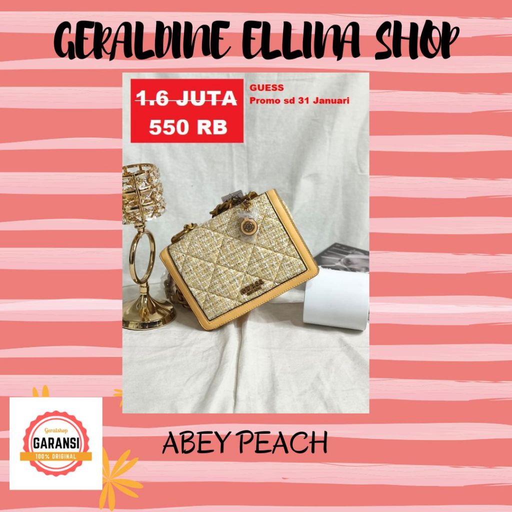 Tas selempang bahu wanita Guess original sale seri ABEY