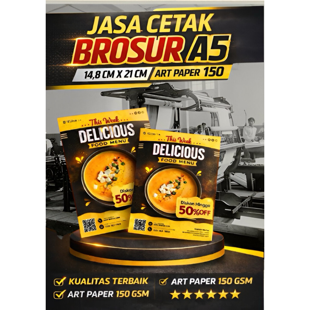 Cetak Brosur Flyer Art Paper A5 Termurah