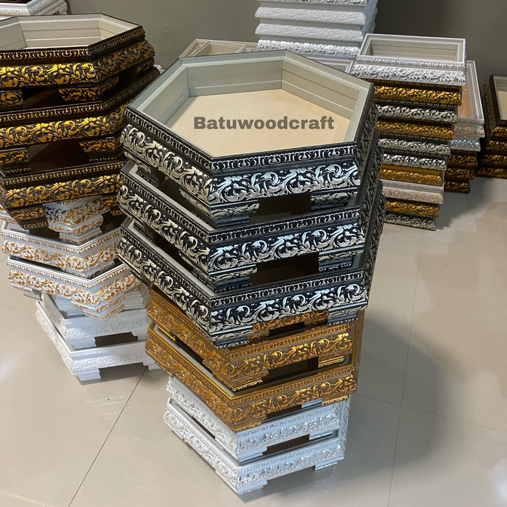 Hantaran Pernikahan Segi6 Isi Set 3 Frame Fiber T6 Harga 1Set3 Kotak Hantaran Seserahan Saja