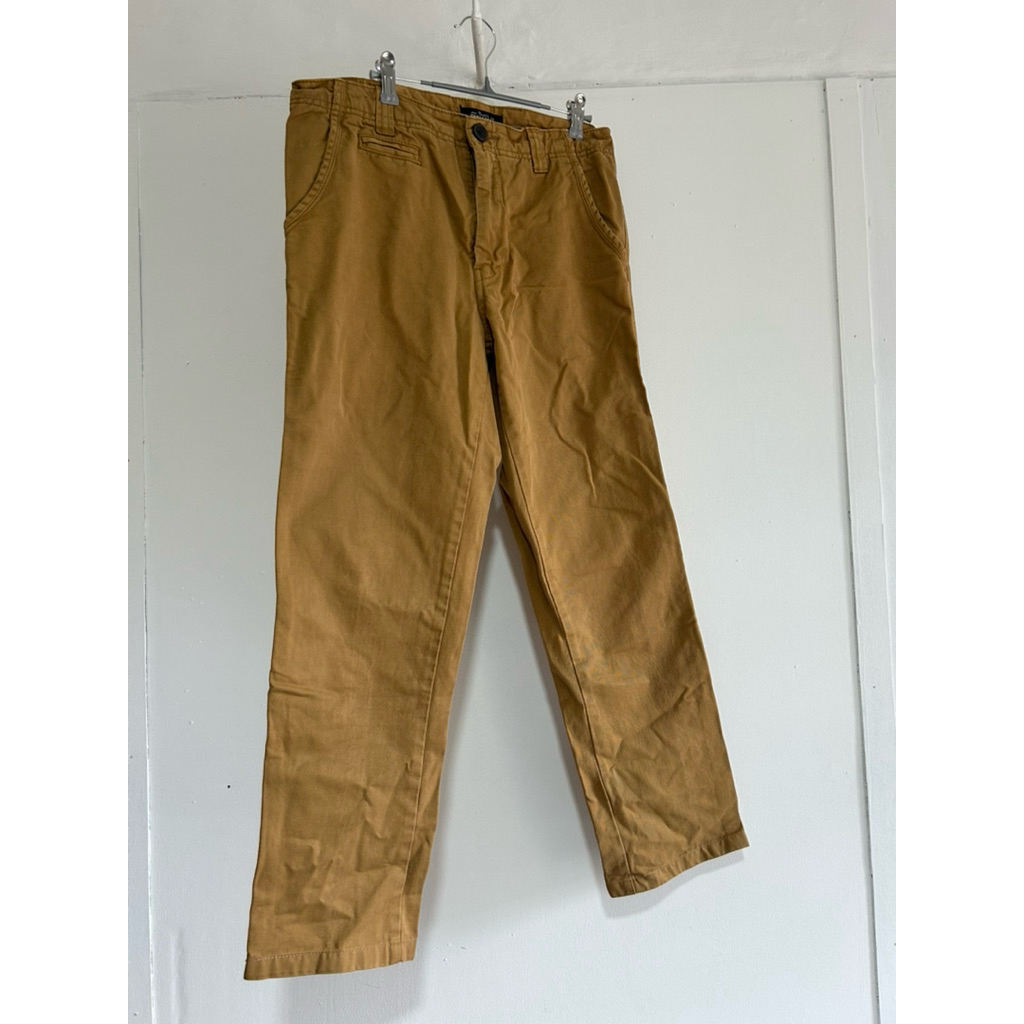 PRELOVED Celana panjang jeans pria coklat brown pull and bear second original