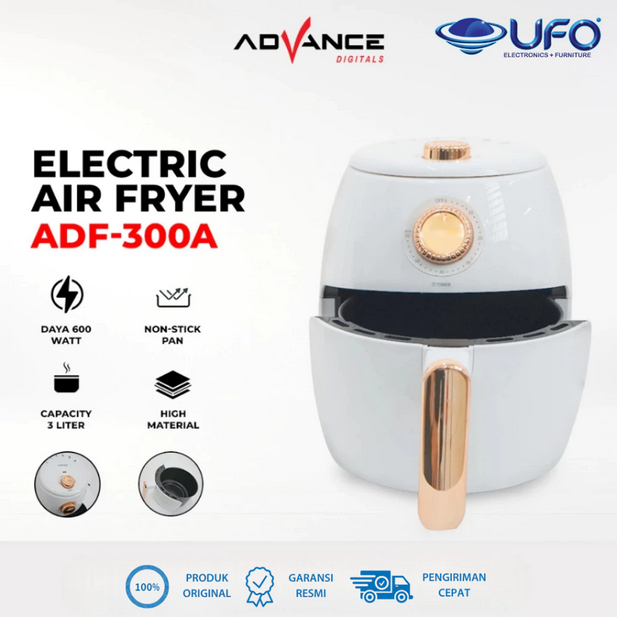 Advance Electric Air Fryer 3L Daya 600 Watt Anti Lengket Garansi Resmi 1 Tahun ADF-300A