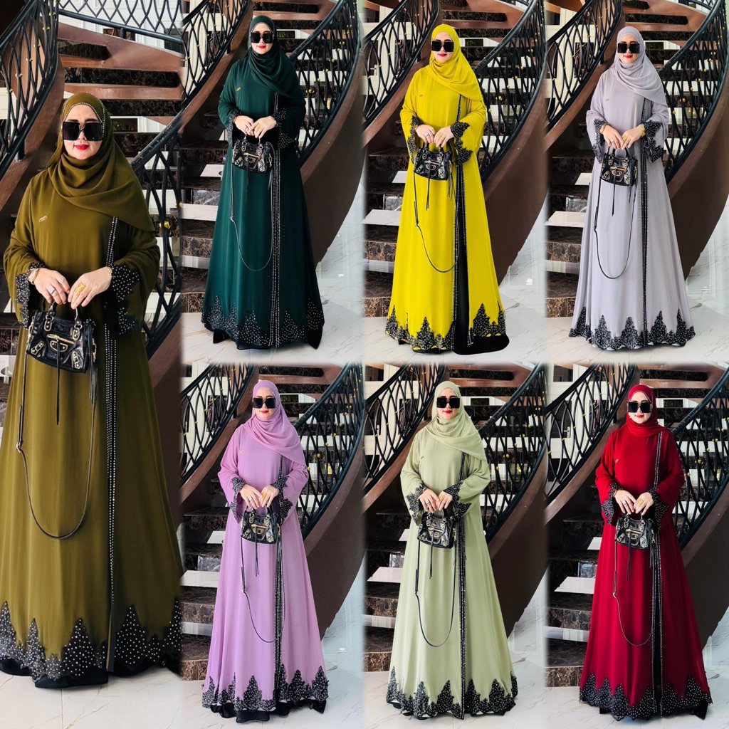 TERBARU Abaya Arafah Set Pashmina // COD ABAYA SET PASHMINA