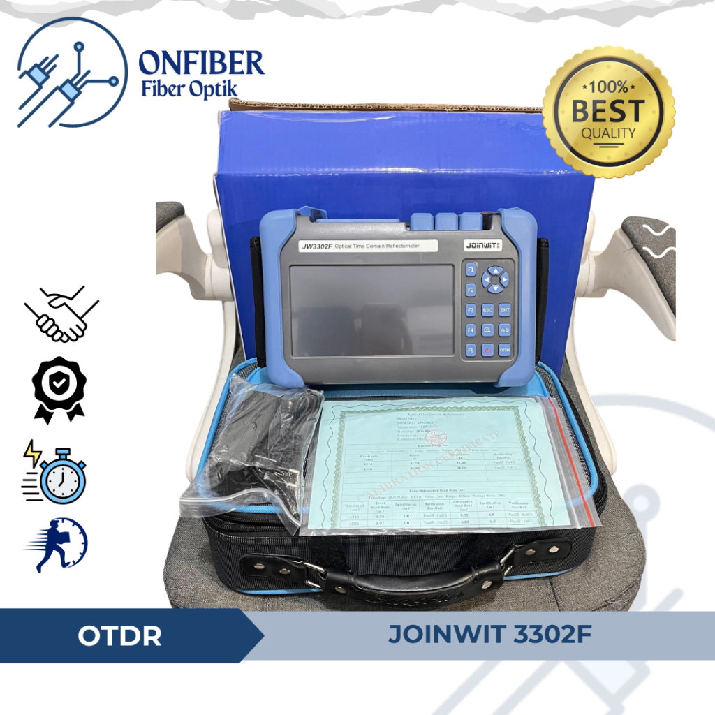 JOINWIT OTDR JW3302F / Alat Uji Fiber Optik 1310/1550nm, 45dB, VFL & OPM | Optical Time Domain Refle