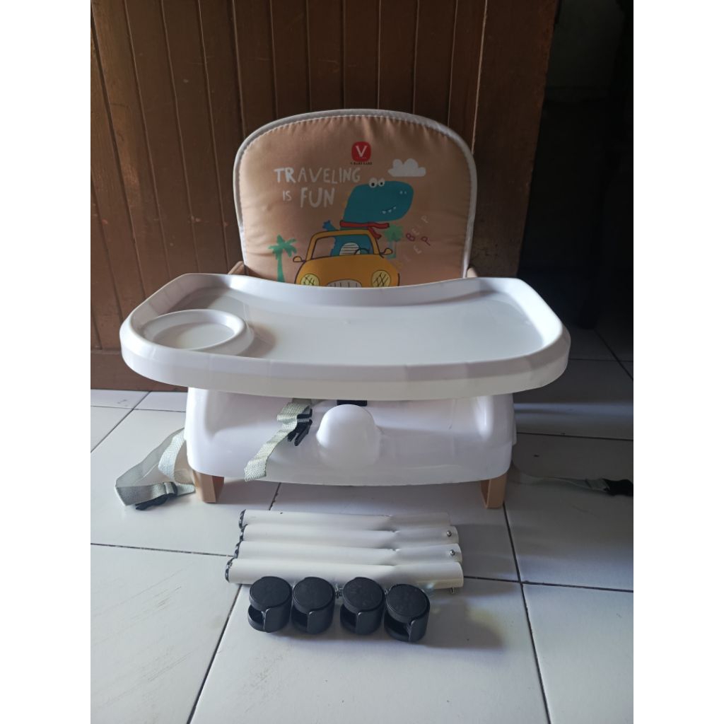 kursi makan bayi v baby ada roda