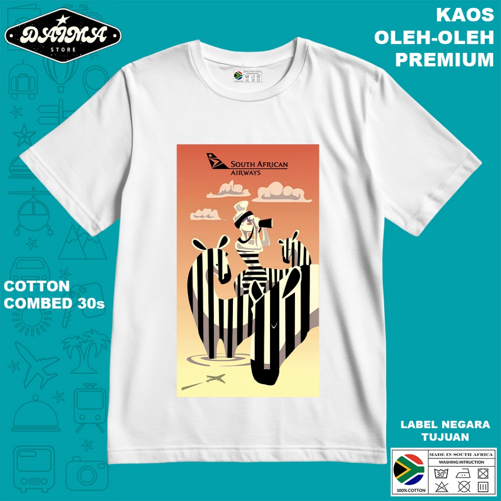 KAOS OLEH OLEH AFRIKA 13 PAKAI TAG LABEL AFRIKA ASLI BAJU SOUVENIR PREMIUM GIFT