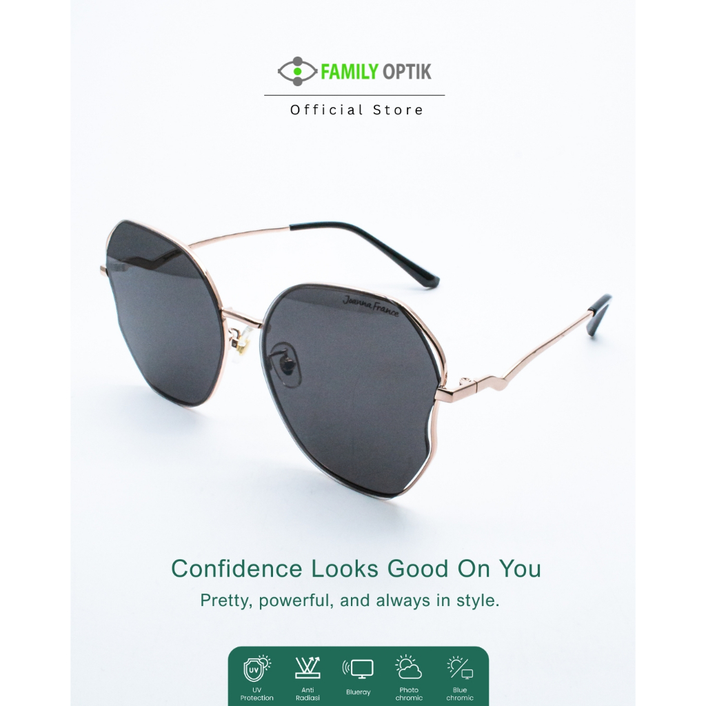 Kacamata Hitam Sunglasses - Joanna France (7165) - Pria Wanita Unisex anti uv