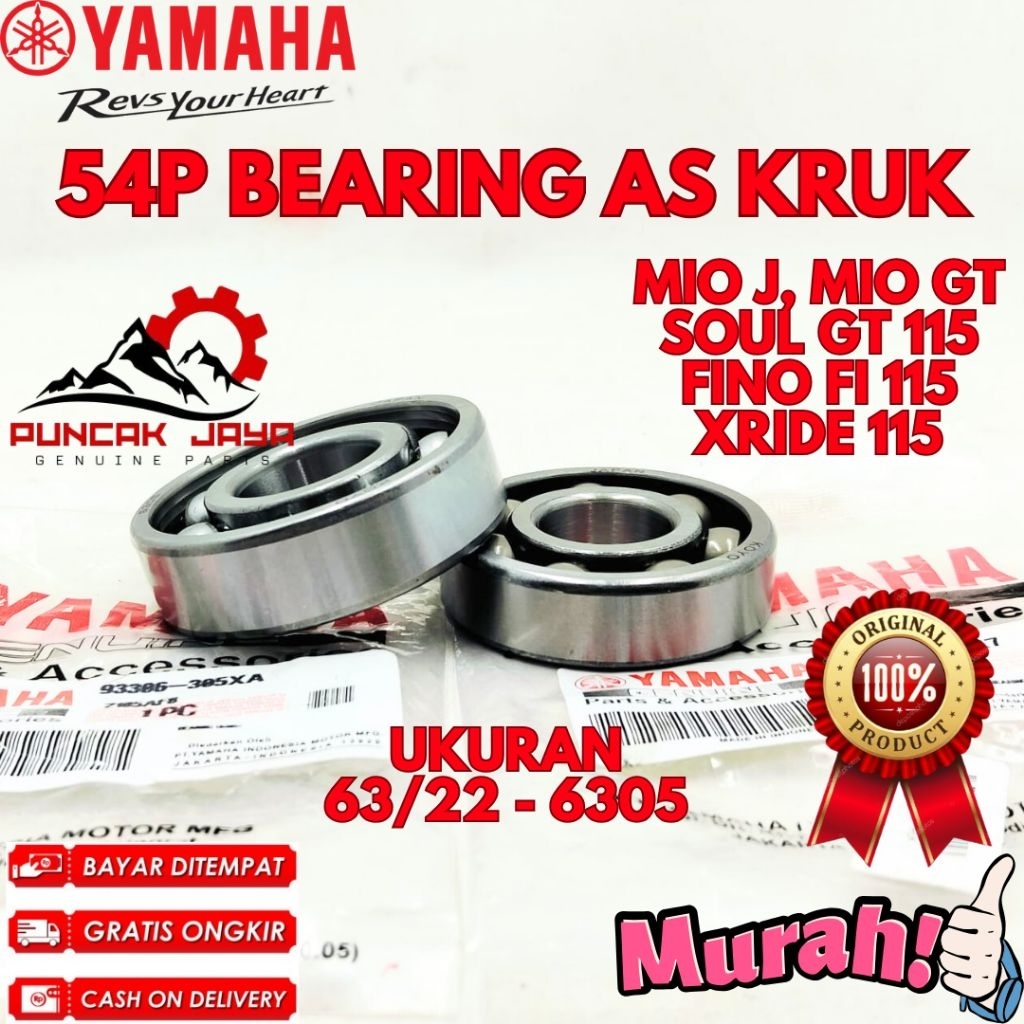 BEARING AS KRUK ORIGINAL YAMAHA KODE 54P, BEARING AS KRUK MIO J, BEARING AS KRUK MIO GT, BEARING AS 