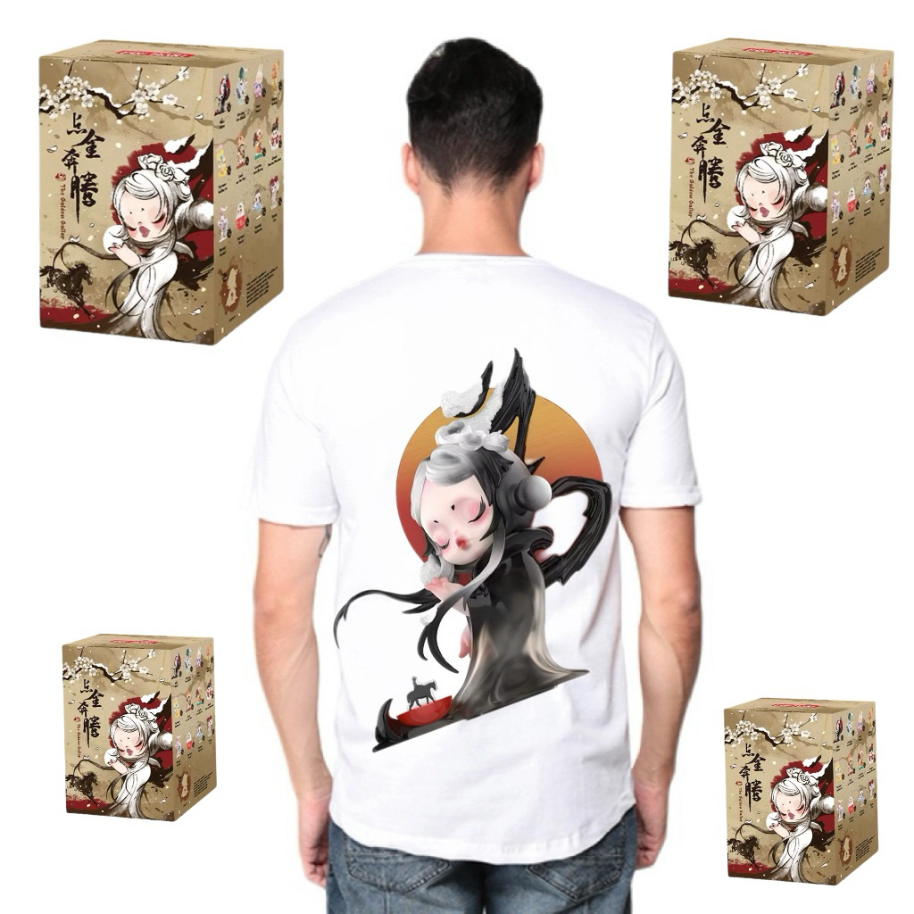 Kaos The Golden Gallop Skull Panda Print Custom Limited Edition