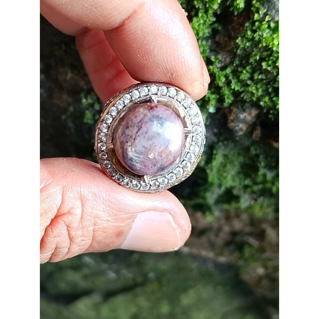 natural purple star sapphire+memo