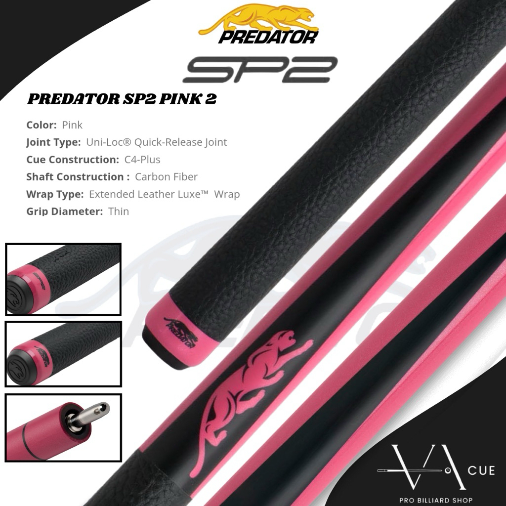 PREDATOR SP2 PINK 2 - STIK BILLIARD PREDATOR SP2 PINK 2