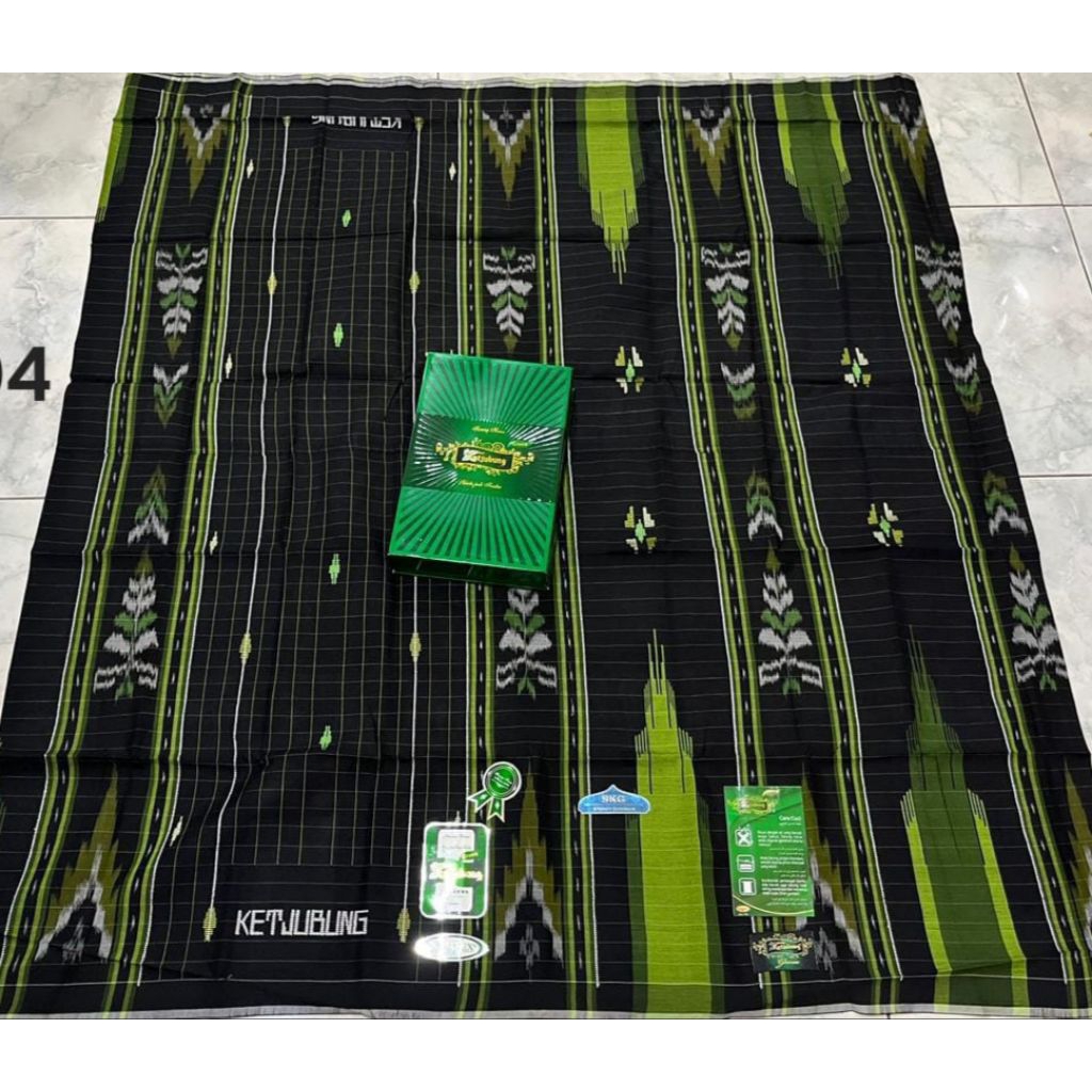 SARUNG KETJUBUNG TIPE SKG GREEN JAHIT TENGAH