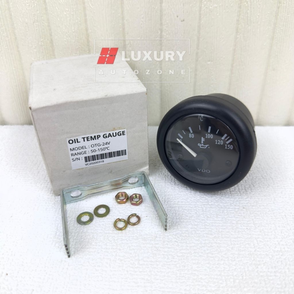 Oil Temperature Gauge VDO 24V OTG-24V Gauge Meter Suhu Air Indikator Suhu Air 24V VDO OTG 24V
