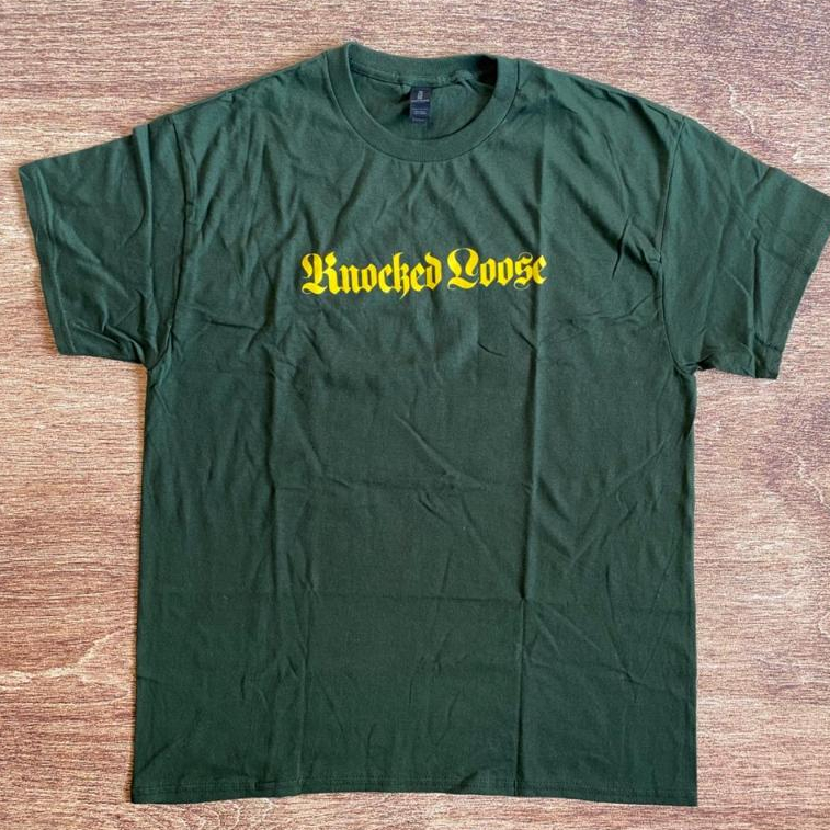 KAOS BAND OFFICIAL KNOCKED LOOSE - CHURCH FOREST GREEN ORIGINAL MERCHANDISE
