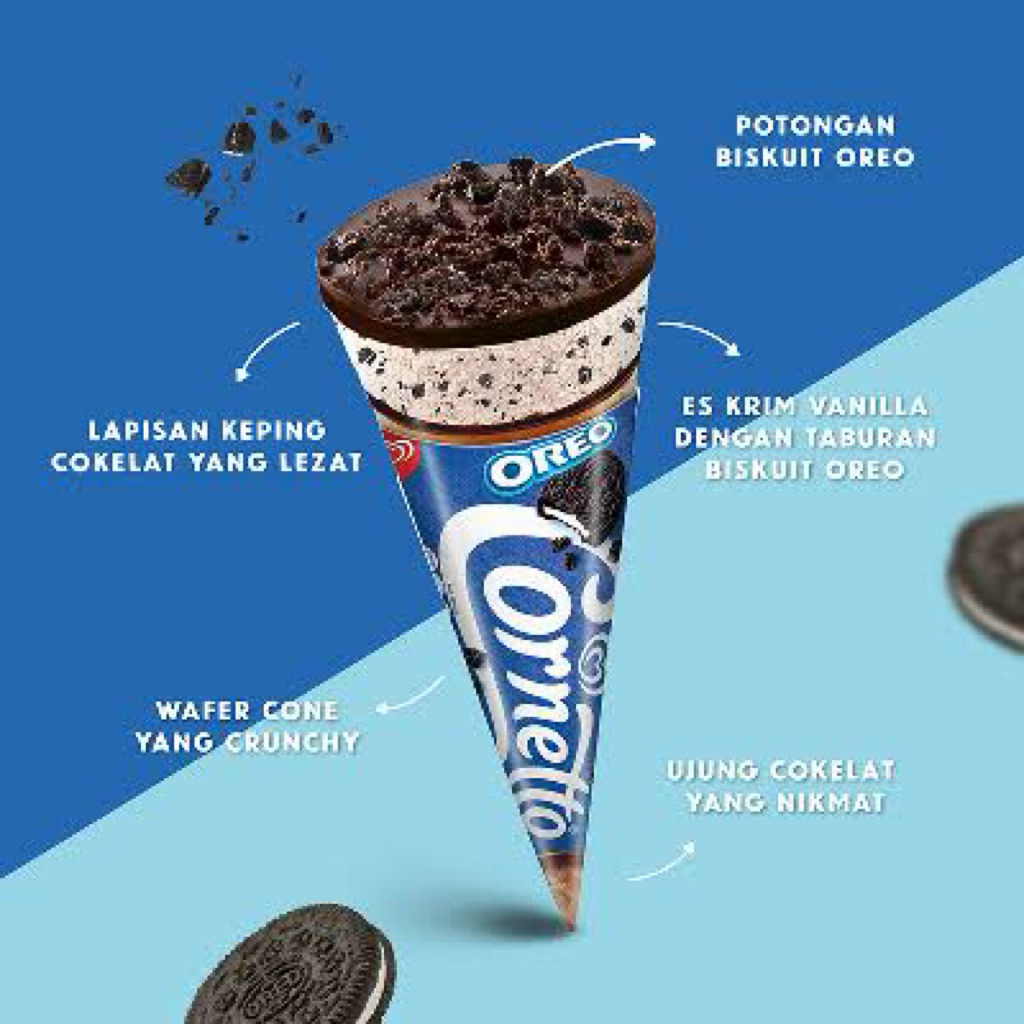 eskrim walls corneto oreo