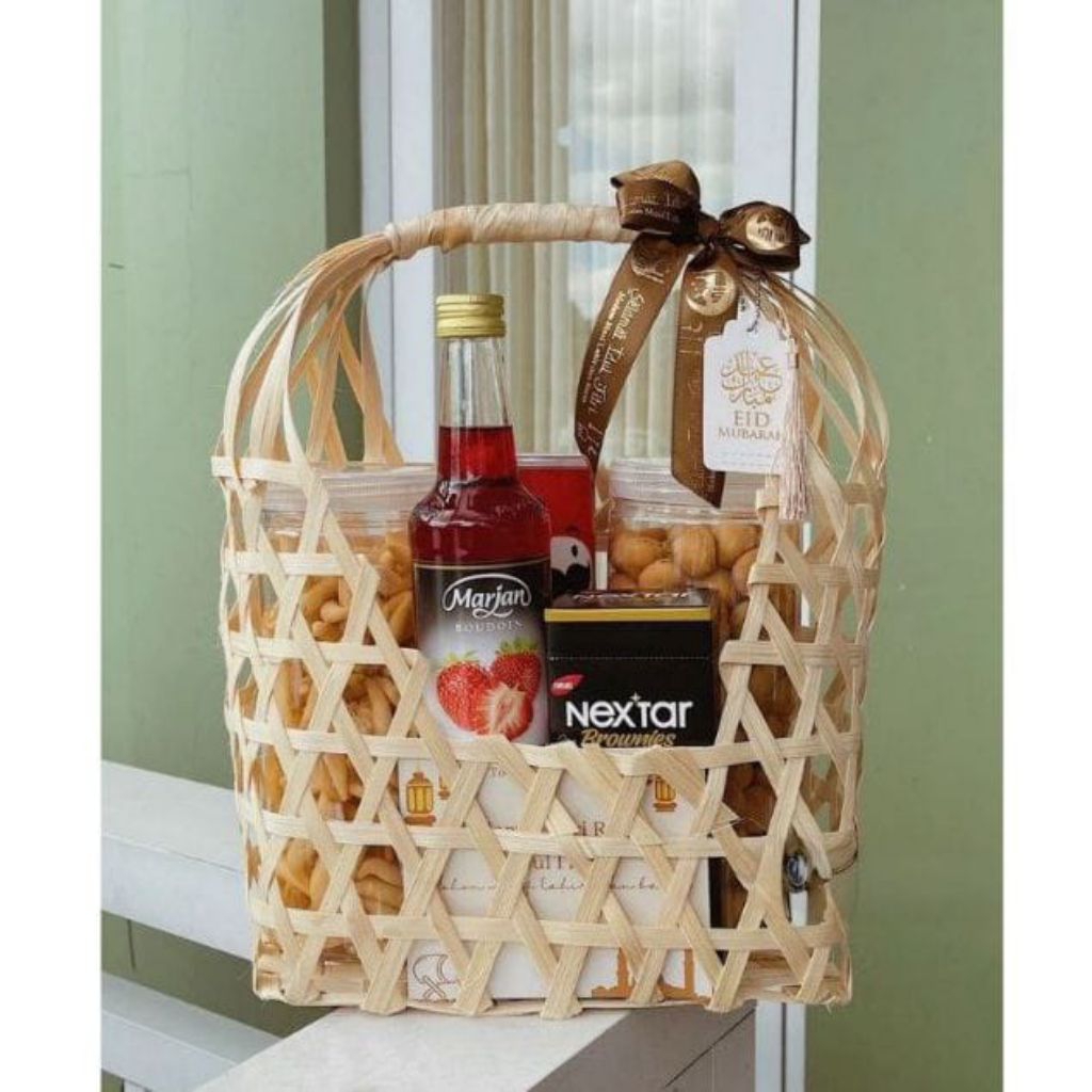 Tas Keranjang Anyaman Bambu/Keranjang Parsel Lebaran 2026
