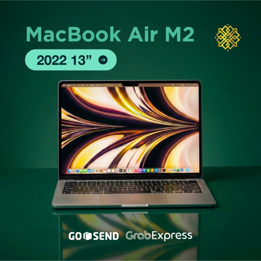 LAPTOP MACBOOK AIR CHIP M2 2022 8/256 GB 8/512 GB BARU GARANSI RESMI MURAH