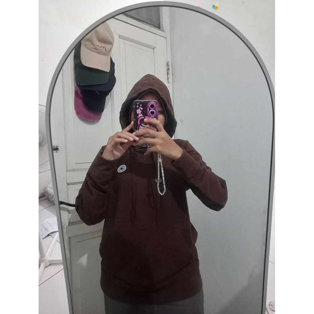 (PRELOVE) Hoodie Converse All-star Chuck Taylor (ORI) | French Terry | Brown