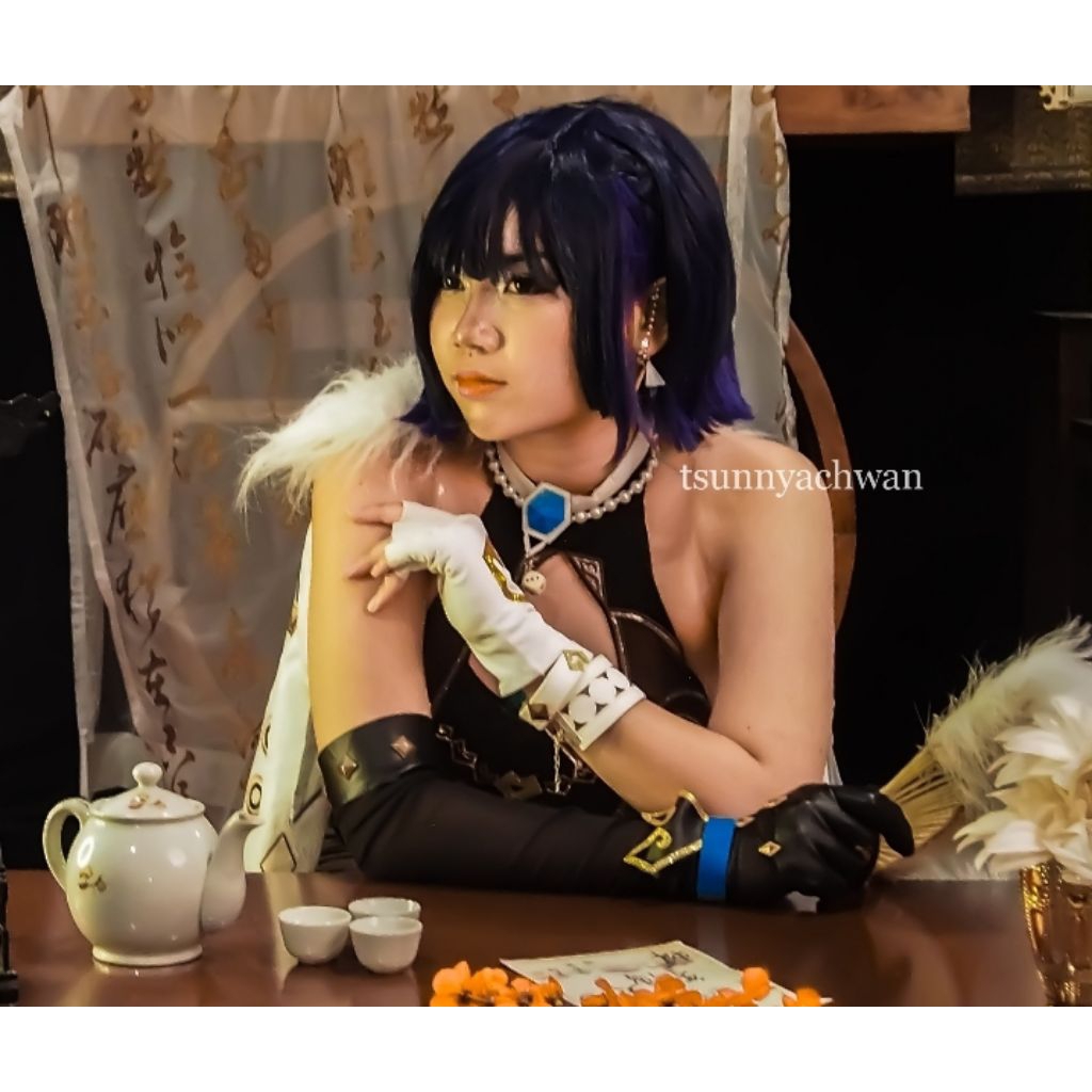 costume cosplay Yelan Genshin Impact