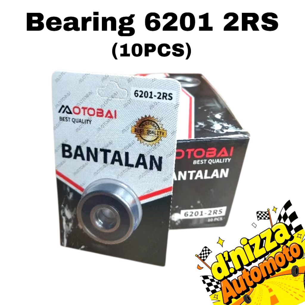 (10 PCS 1 DUS) BEARING LAHER 6201 2RS OTOBAI