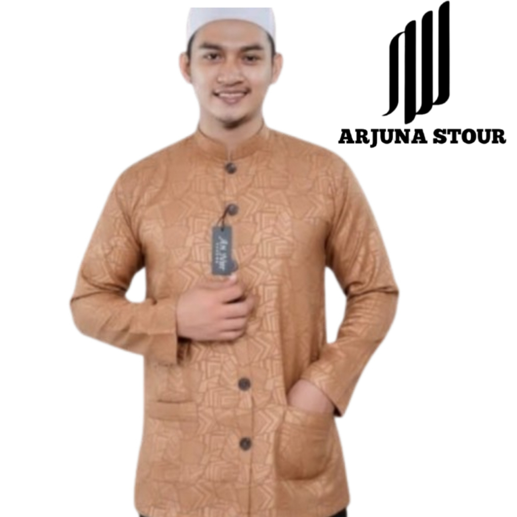BAJU KOKO HAIBAH EMBOS DEWASA ANNUR LENGAN PANJANG XXXL