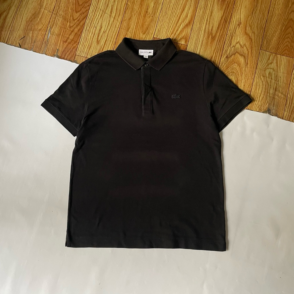 lacoste polo shirt black on black