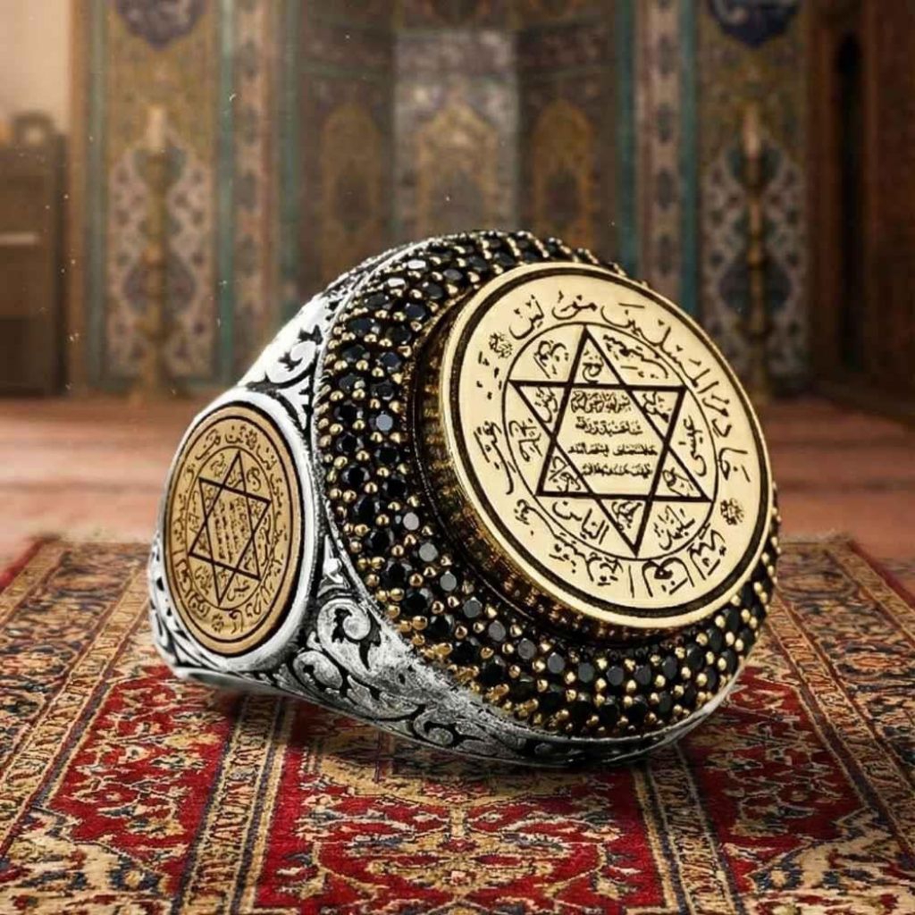 Cincin Perak Ottoman Turki / Cincin Stempel Nabi Sulaiman Turki Silver 925