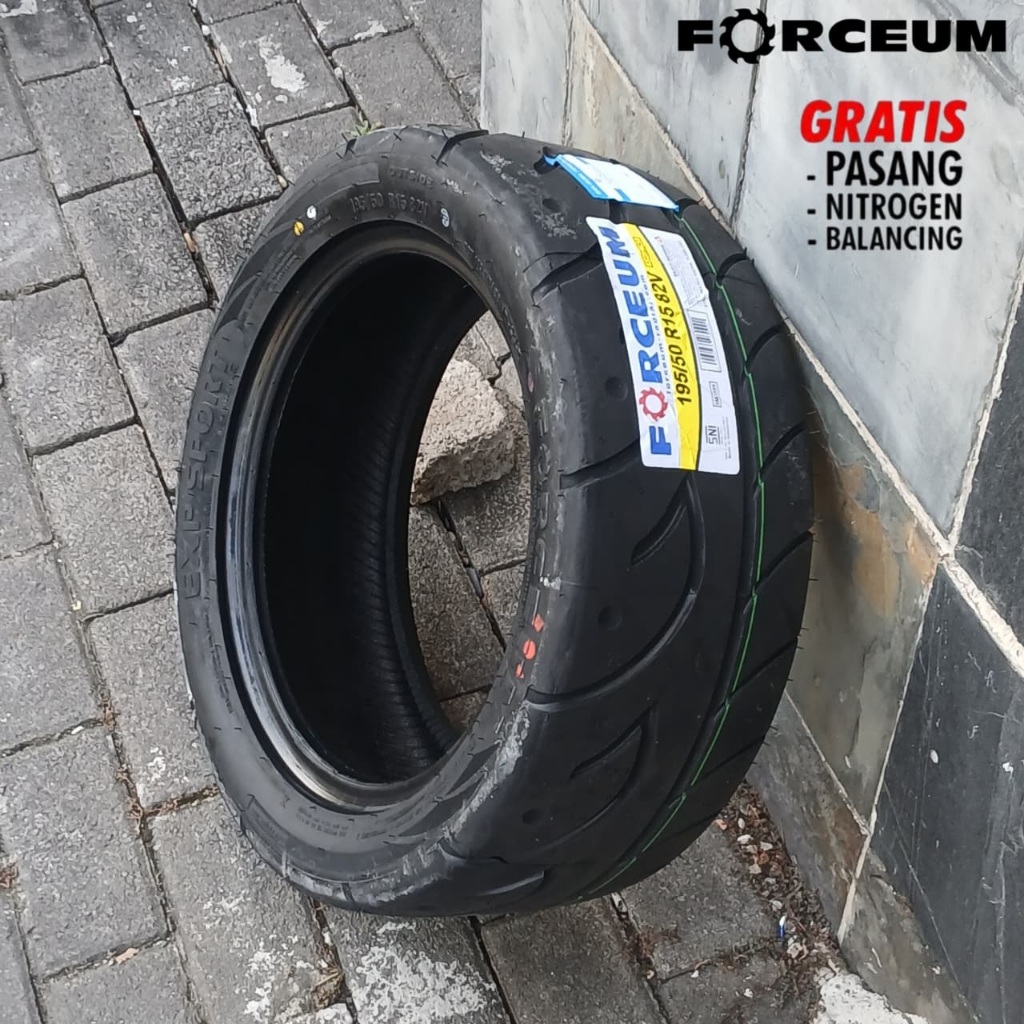 Ban semi slick forceum exp sport ukuran 195/50 R15 tubeles - bukan gt radial