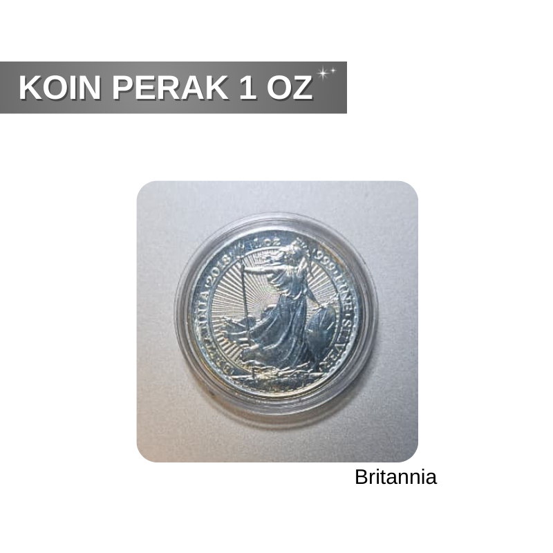 Koin Perak Silver Coin 1 oz Armenia Noah Silver Eagle USA Austrian Philarmonic Britannia Koleksi Pri