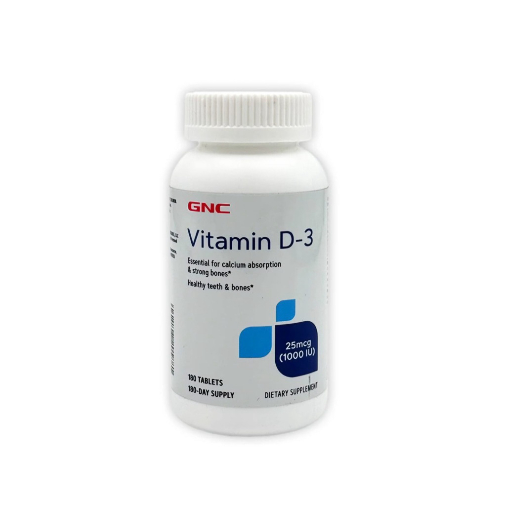 GNC Vitamin D3 1000 iu 25 mcg Usa 180 Tablets
