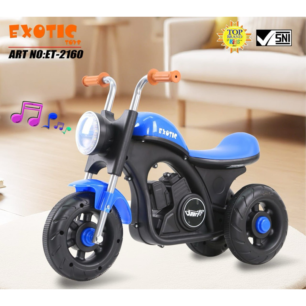BISA COD  Mainan Sepeda motor anak motor dorong Exotic ET 2160 2172 2122 Manual dorong tunggang