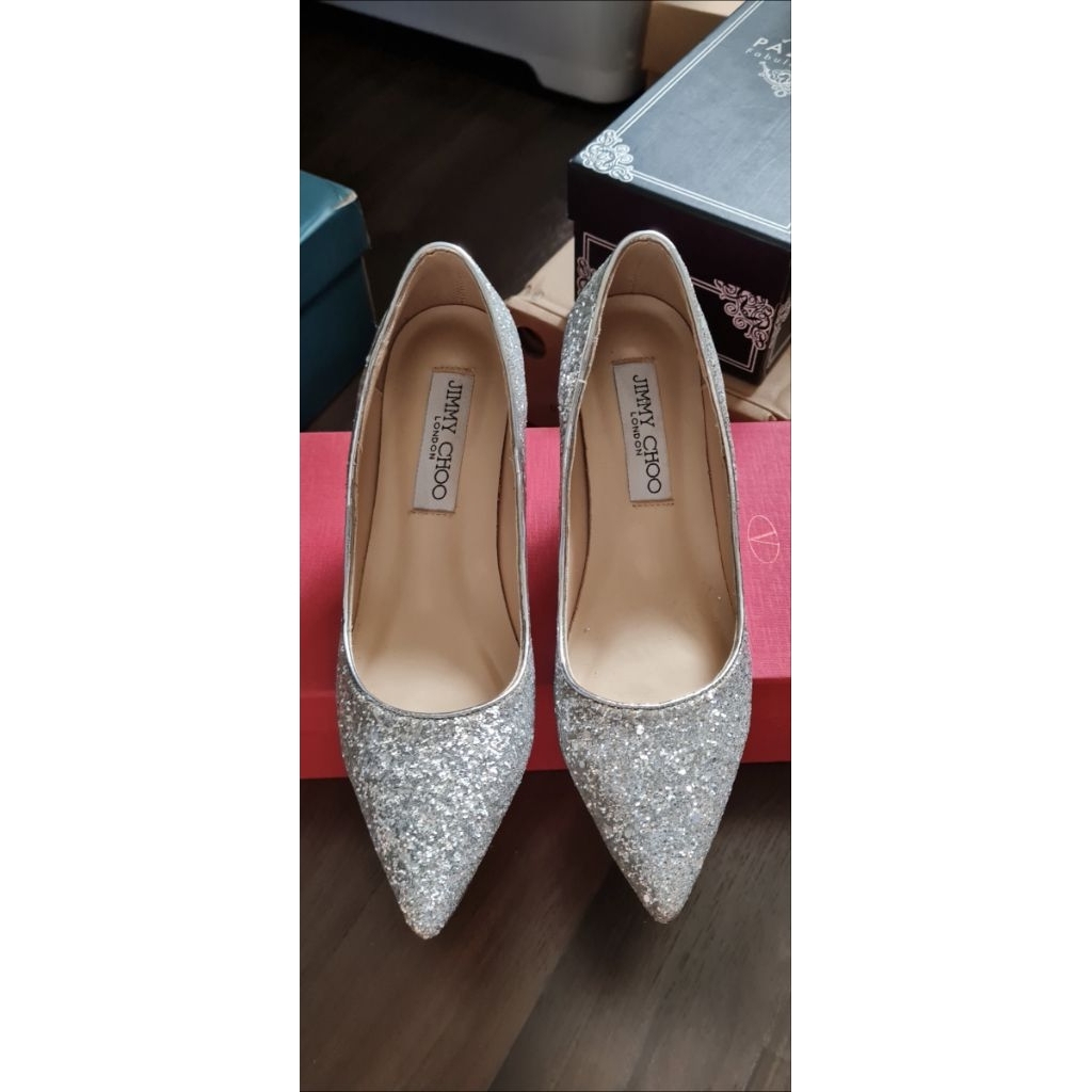 Jimmy Choo shoes silver second