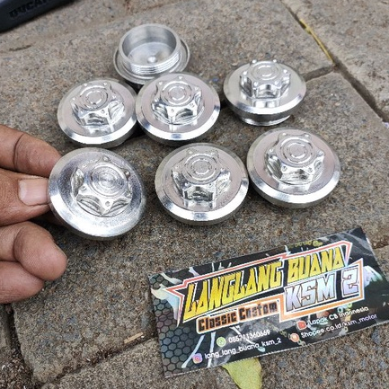 TUTUP KLEP STAINLESS PNP CB TIGER MP GL 1 SET 2BIJI/TUTUP KELEP ATAS STAINLESS PNP CB GL MP TIGER