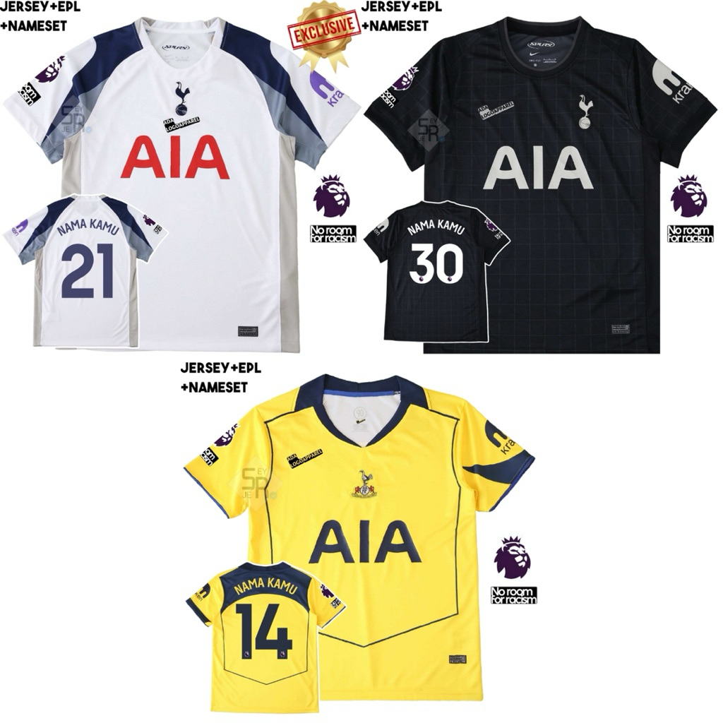 Jersey Tottenham Home Away Third/3RD 2025 2026 - Jersey Tottenham Grade Original