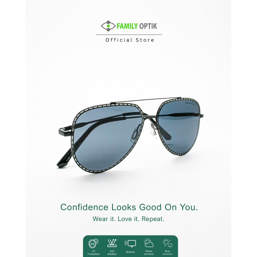 Kacamata Hitam Sunglasses - Joanna France (7109) - Pria Wanita Unisex anti uv