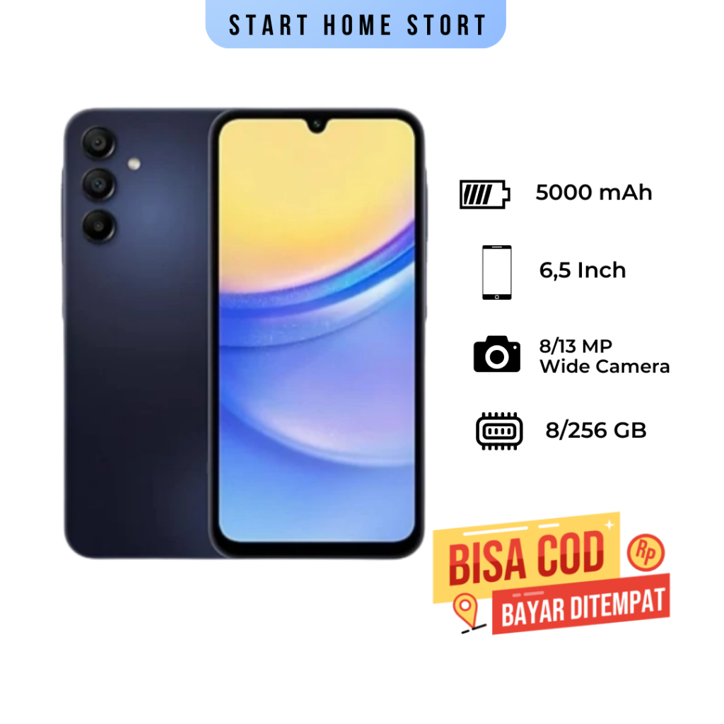 HP SMARTPHONE SAMSUNG A15 5G RAM 8/256GB Full Set Bergaransi