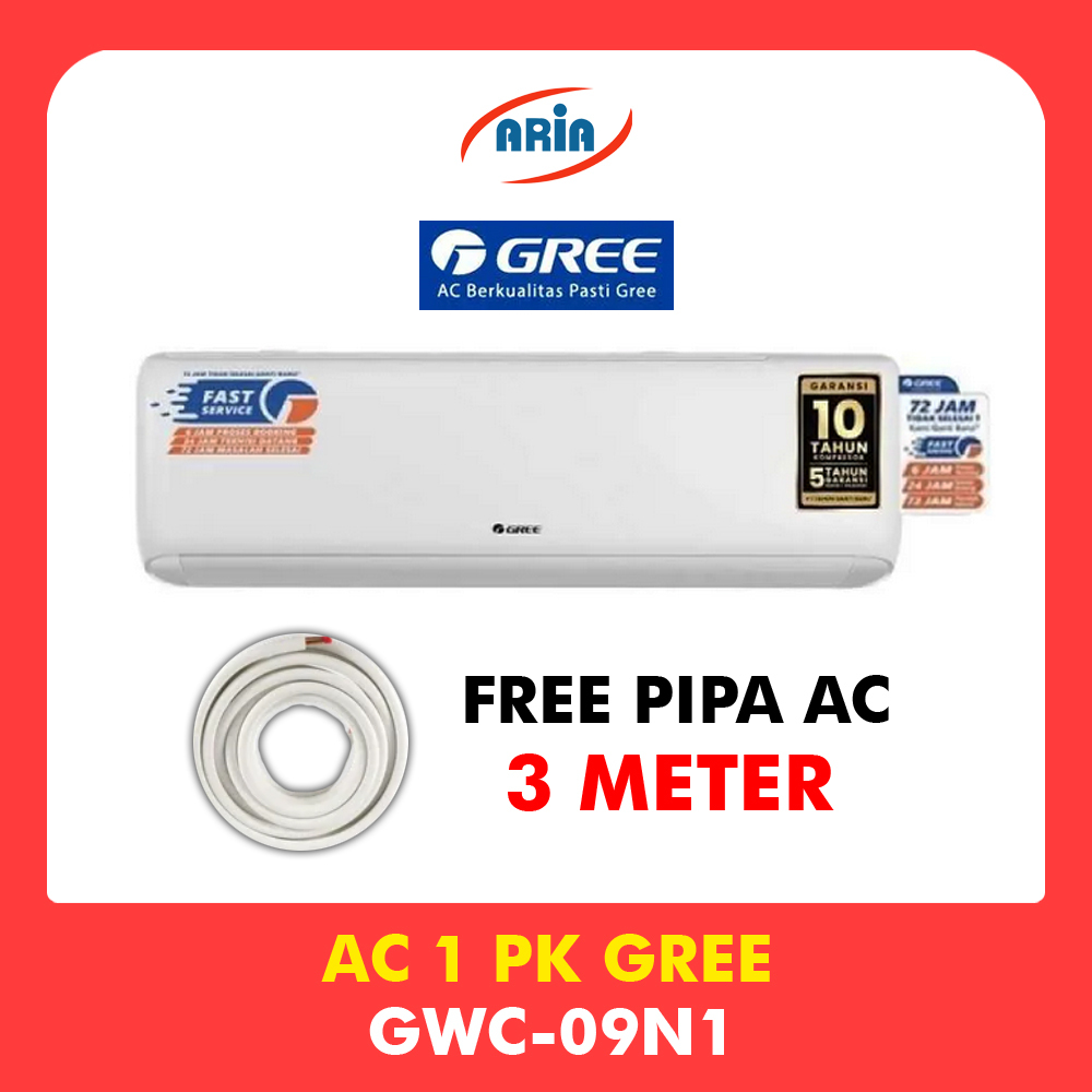 AC Gree 1 PK GWC-09N1( UNIT INDOOR OUTDOOR ONLY ) FREE PIPA 3 METER