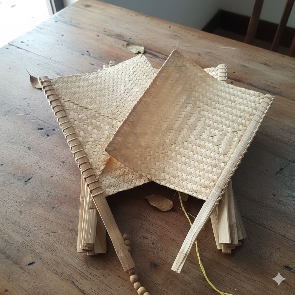 Kipas Hihid Sate Anyaman Bambu Tradisional Murah / Hihid Kipas Bambu