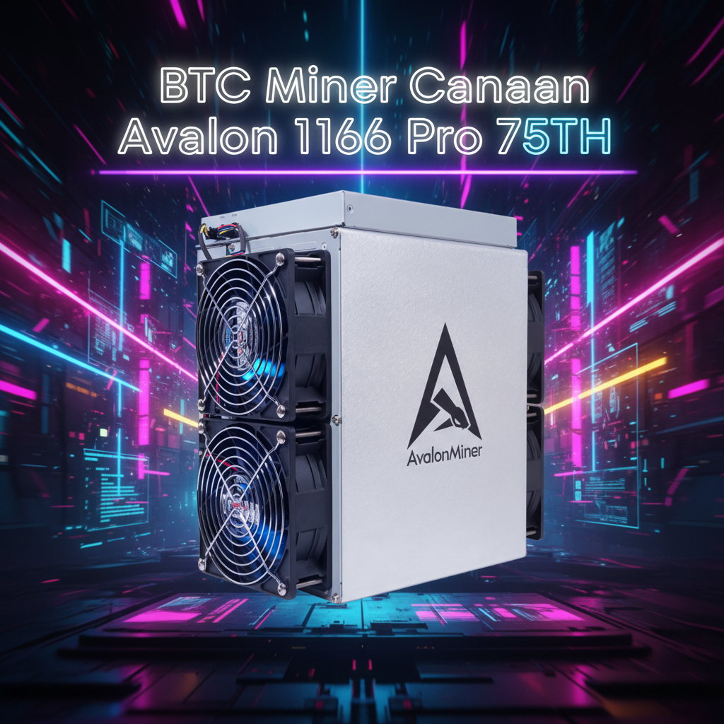 ASIC Miner, Bitcoin Miner, Canaan Avalon 1166 Pro 75TH