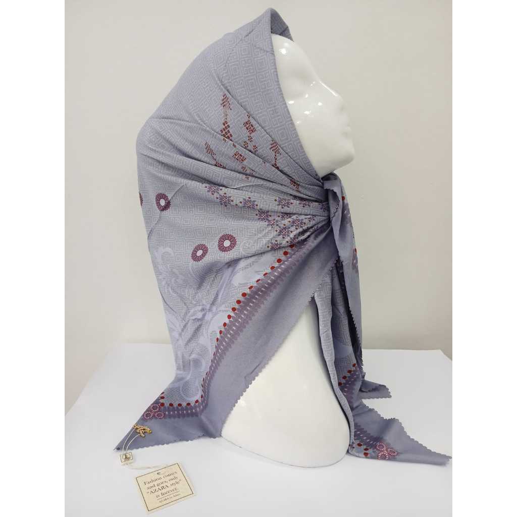 Hijab Segi Empat Motif dan Payet Manik-Manik