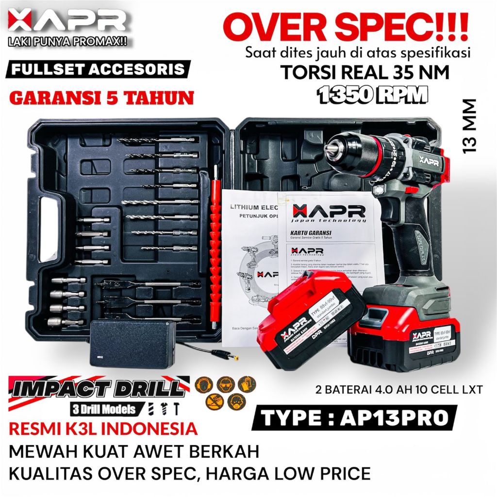 BOR BATERAI BOR LISTRIK BOR TANPA KABEL MESIN BOR CORDLESS APR AP13PRO AP34+ AP85+ AP24+ AP21+ AP12+