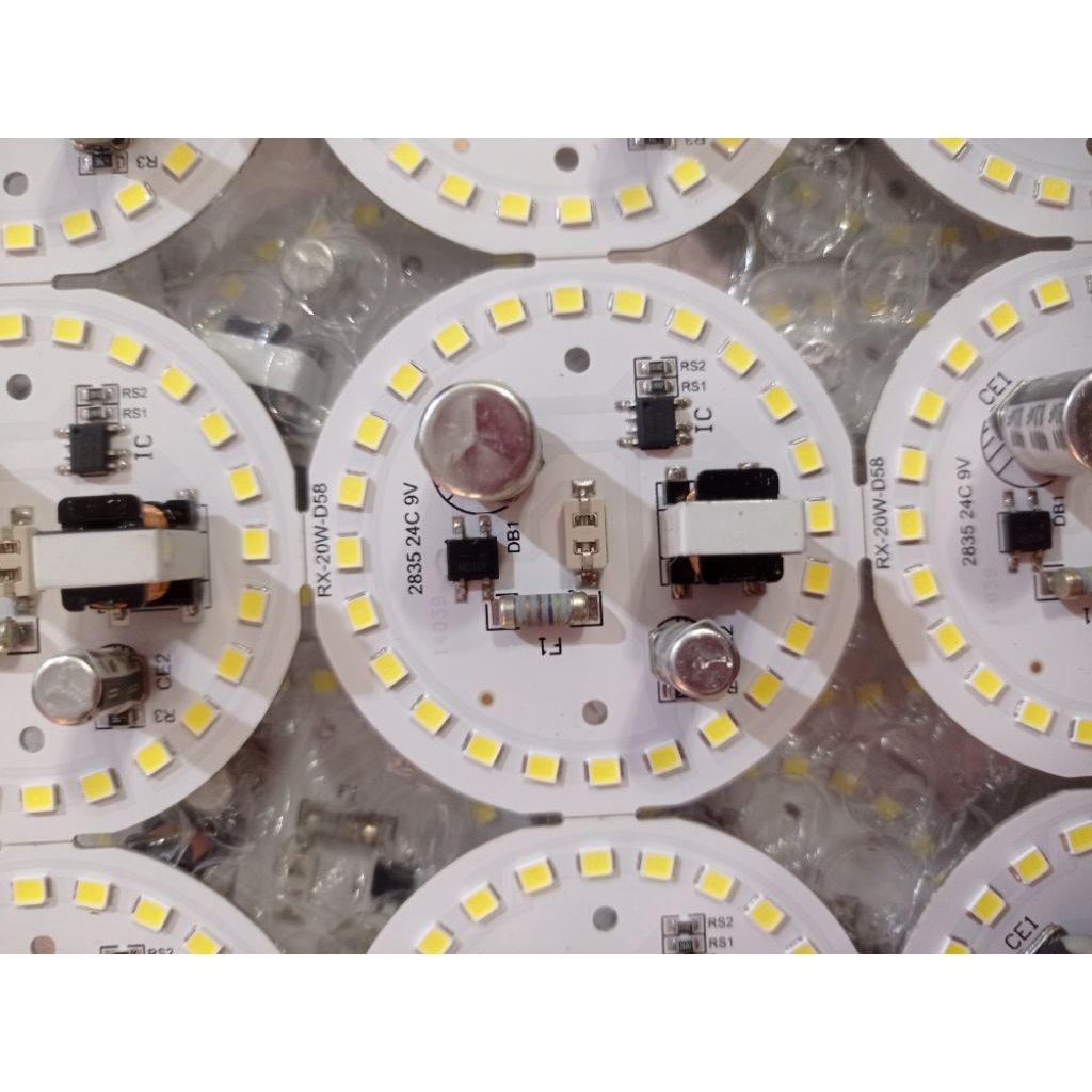 pcb led ac rx super putih 9 v