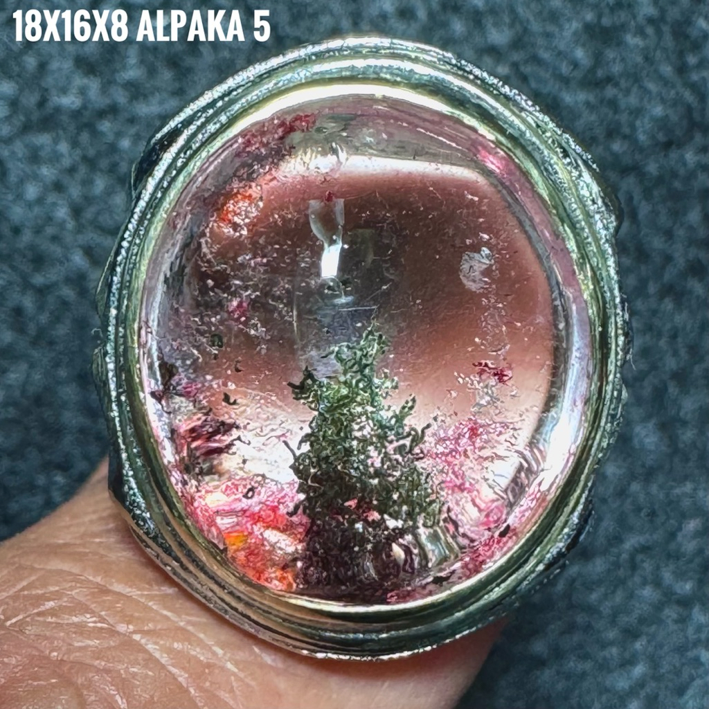 Cincin Batu Akik Natural Kecubung Karang